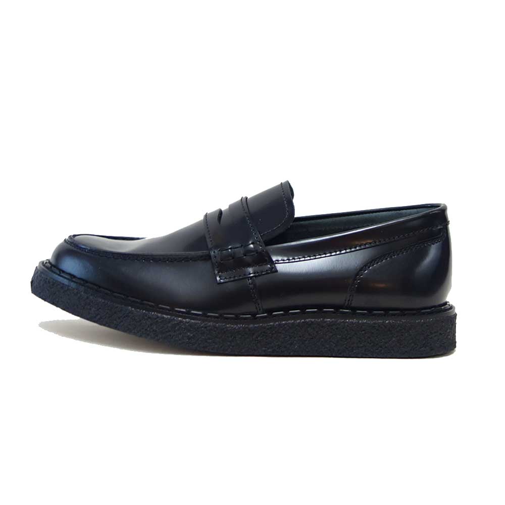 フレッドペリー FRED PERRY SB1345  George Cox Perry Penny Loafer Leather カラー：BLACK ペニーローファー スリッポン クレープソール レザー　「靴」