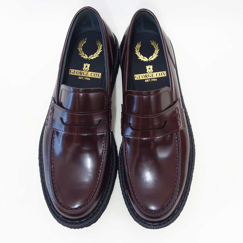 フレッドペリーFREDPERRYSB1345GeorgeCoxPerryPennyLoaferLeatherカラー：OXBLOODペニーローファースリッポンクレープソールレザー「靴」