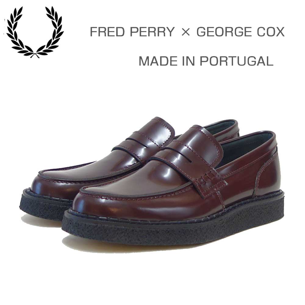 フレッドペリーFREDPERRYSB1345GeorgeCoxPerryPennyLoaferLeatherカラー：OXBLOODペニーローファースリッポンクレープソールレザー「靴」