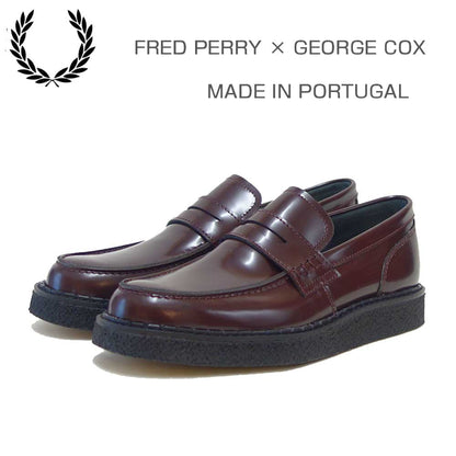 フレッドペリーFREDPERRYSB1345GeorgeCoxPerryPennyLoaferLeatherカラー：OXBLOODペニーローファースリッポンクレープソールレザー「靴」