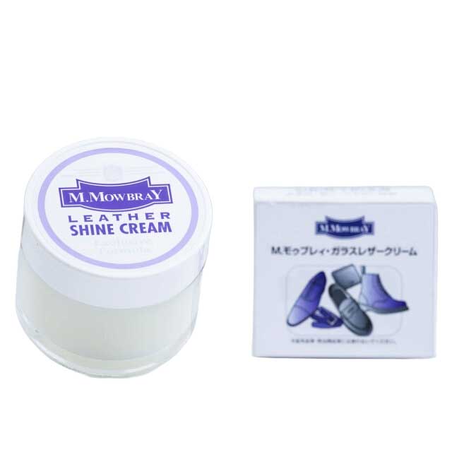 経年劣化プレキンM&Mガラス M.MOWBRAY M.モゥブレィ LEATHER SHINE CREAM（ガラスレザークリーム