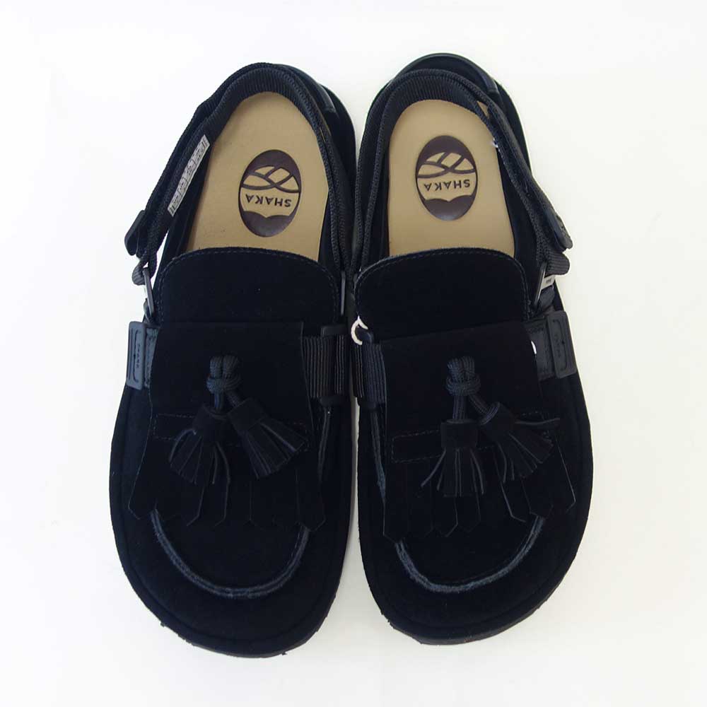 シャカSHAKASK29600SブラックミュールサンダルMOCMULETASSELSUEDE（ユニセックス）サンダルミュール「靴」