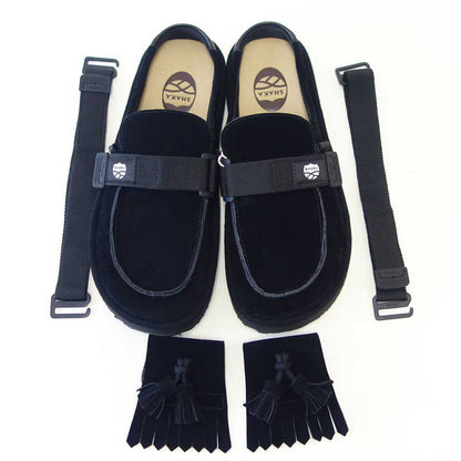シャカSHAKASK29600SブラックミュールサンダルMOCMULETASSELSUEDE（ユニセックス）サンダルミュール「靴」