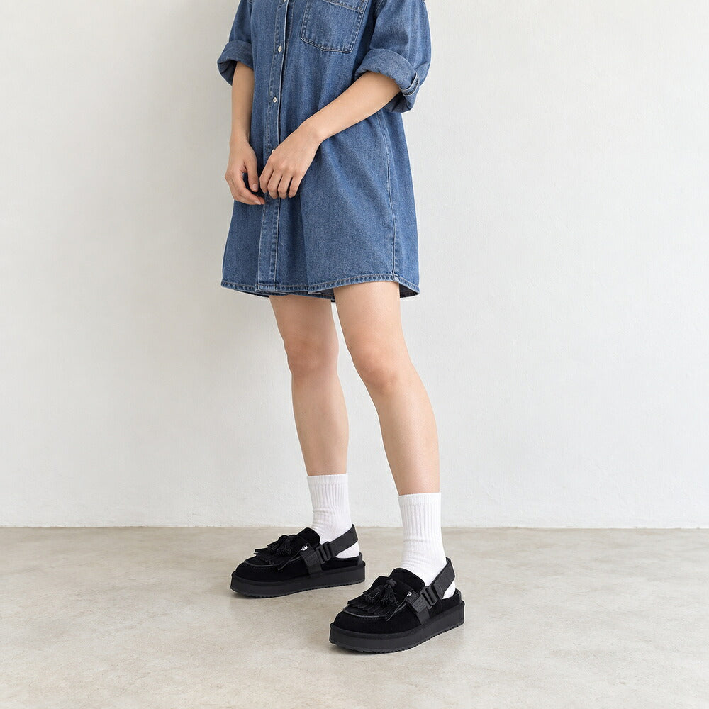 シャカSHAKASK29600SブラックミュールサンダルMOCMULETASSELSUEDE（ユニセックス）サンダルミュール「靴」