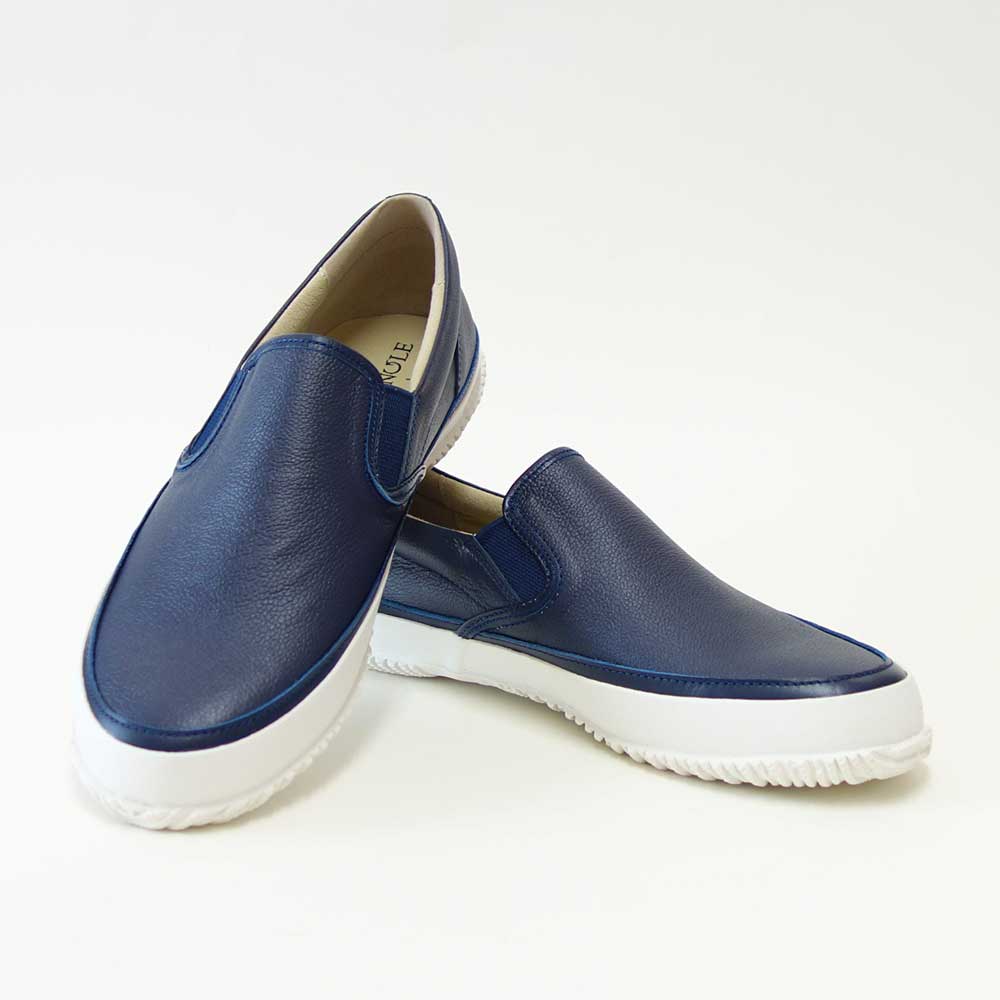 スピングル SPINGLE SP-1059（ユニセックス）ネイビー (39)   カンガルーレザー 天然皮革 スリッポン スニーカー ラバーソール メンズ レディース 「靴」 スピングル SPINGLE SP-1059（ユニセックス）ネイビー (39) カンガルー