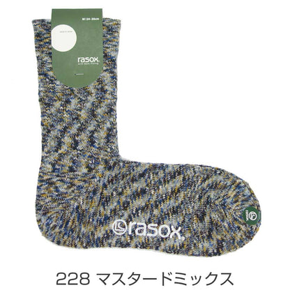 rasox ラソックス 快適なソックス  スプラッシュコットン（日本製） 足に優しいL字型靴下 ソックス ユニセックス
