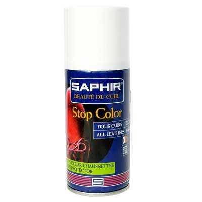 靴の中の色落ち防止スプレー SAPHIR サフィール   カラーストップスプレー 150ml ソックスやストッキングへの色移りを予防靴 シューズ