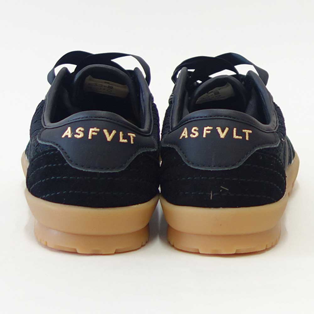 アスファルトASFVLTSWING74（スウィング74）sw7401（レディース）ブラックレース×サテンリボン大人フェミニンスニーカー「靴」