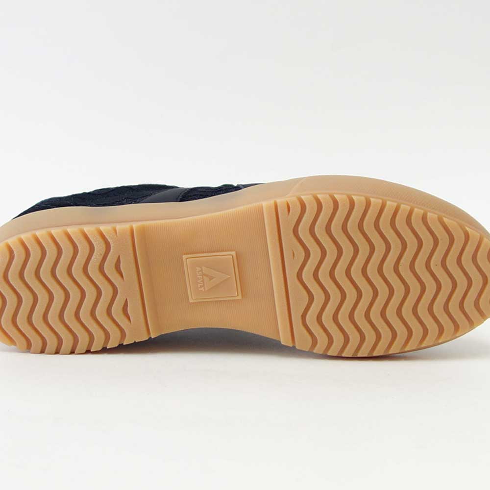 アスファルトASFVLTSWING74（スウィング74）sw7401（レディース）ブラックレース×サテンリボン大人フェミニンスニーカー「靴」