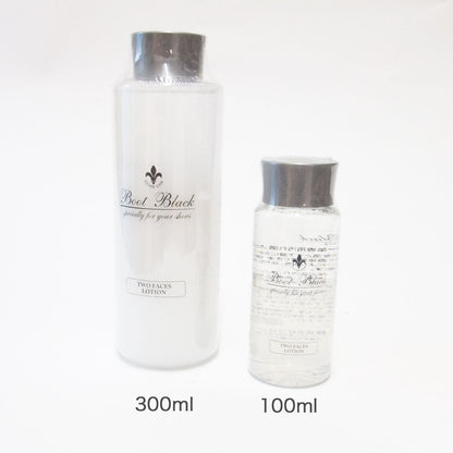 水性汚れと油性汚れを落とす2層のローション(300ml) COLUMBUS コロンブス TWO FACES LOTION ツーフェイスローション 300ml Boot Black SILVER LINE（日本製）