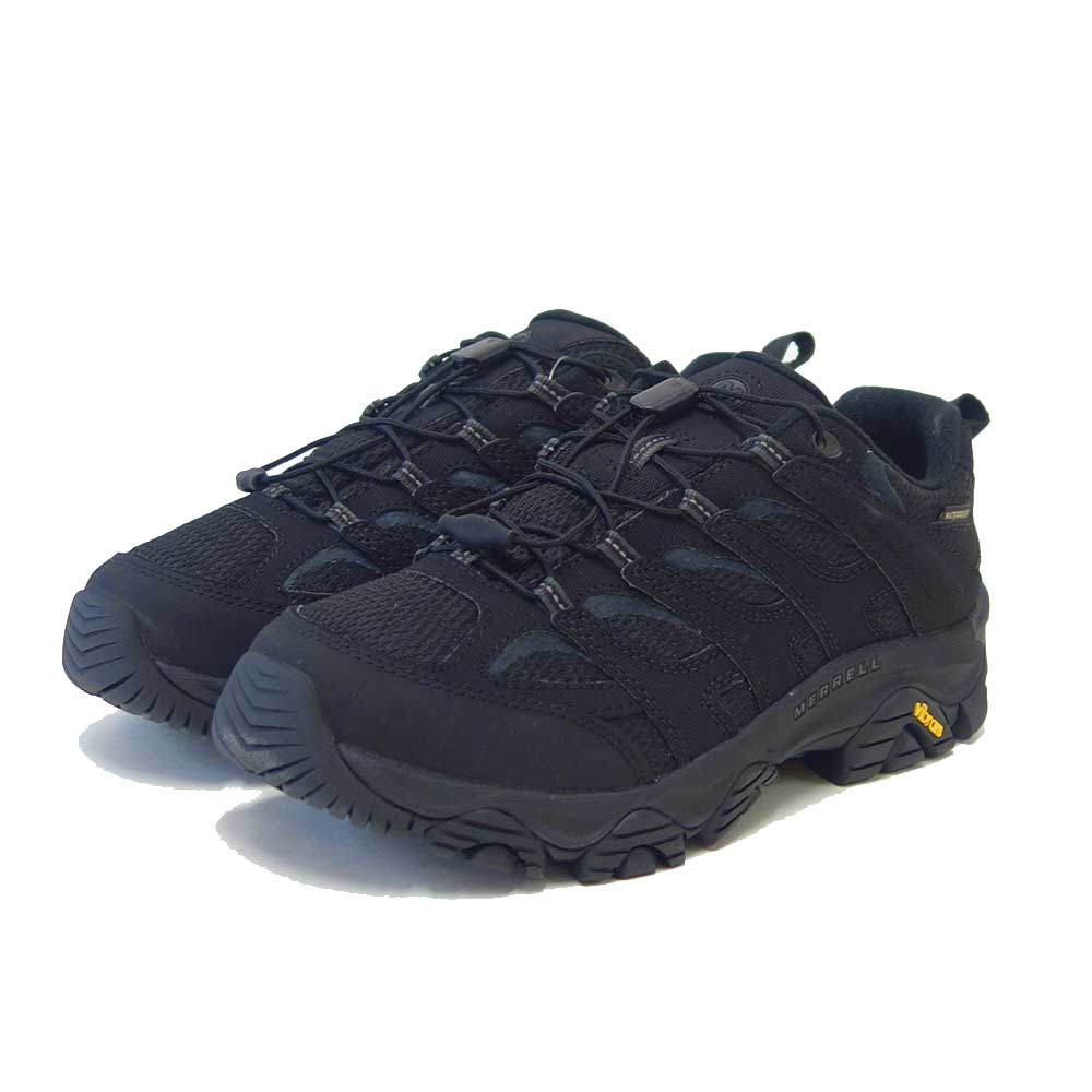 メレルMERRELL（メンズ）モアブ3シンセティックアイスウォータープルーフ(ワイドワイズ)u00005429wローカットカラー（ブラック）高度防水通気性メッシュアウトドアシューズウォーキングハイキング「靴」