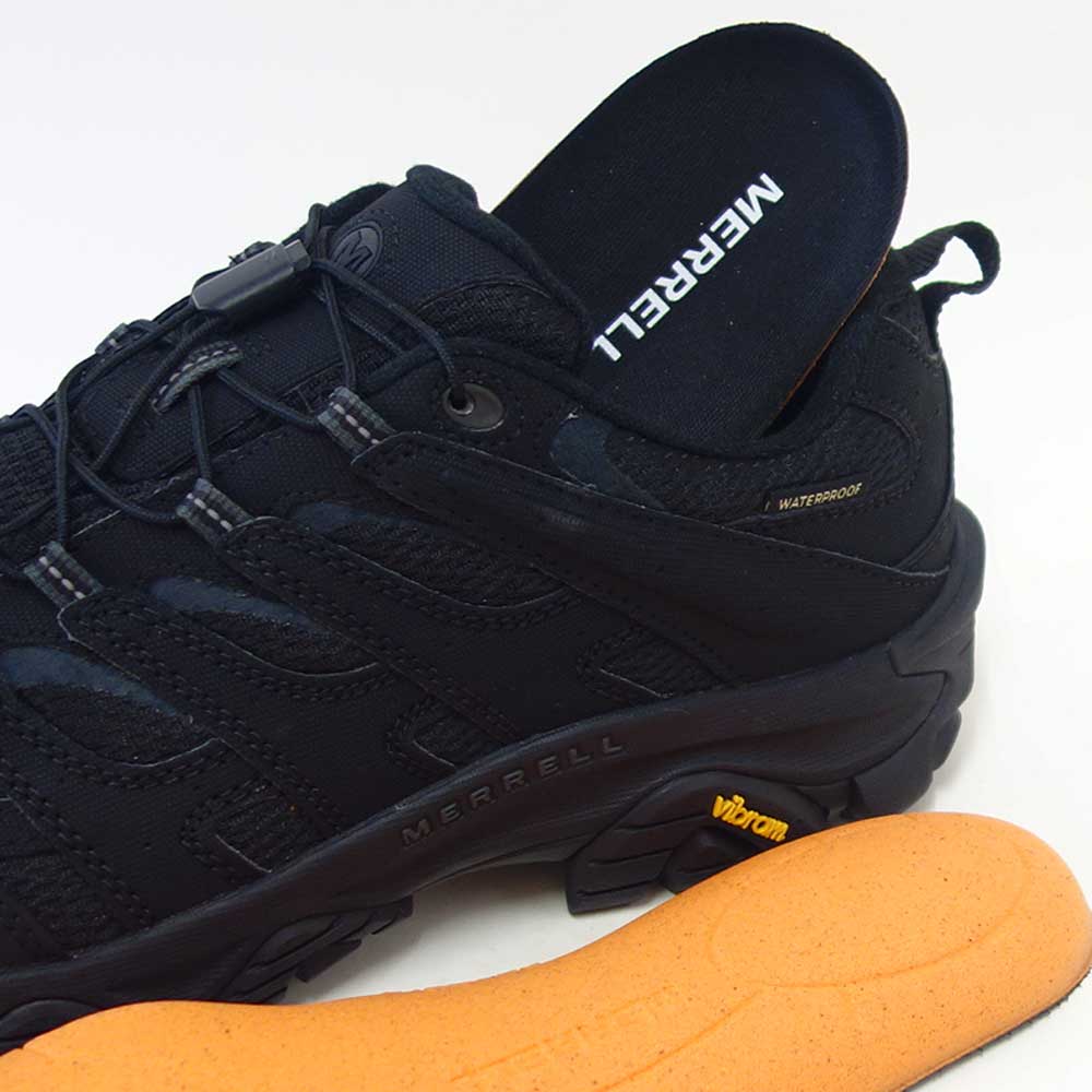 メレルMERRELL（メンズ）モアブ3シンセティックアイスウォータープルーフ(ワイドワイズ)u00005429wローカットカラー（ブラック）高度防水通気性メッシュアウトドアシューズウォーキングハイキング「靴」