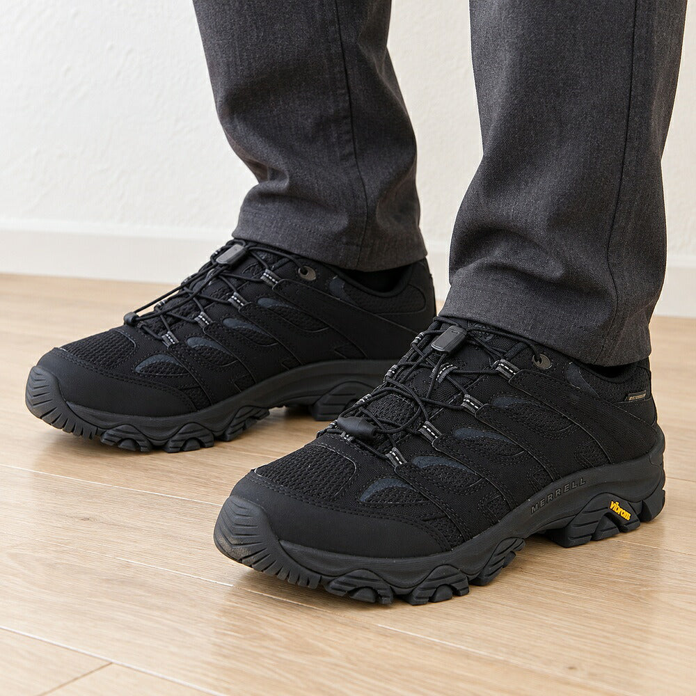 メレルMERRELL（メンズ）モアブ3シンセティックアイスウォータープルーフ(ワイドワイズ)u00005429wローカットカラー（ブラック）高度防水通気性メッシュアウトドアシューズウォーキングハイキング「靴」