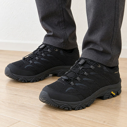 メレルMERRELL（メンズ）モアブ3シンセティックアイスウォータープルーフ(ワイドワイズ)u00005429wローカットカラー（ブラック）高度防水通気性メッシュアウトドアシューズウォーキングハイキング「靴」