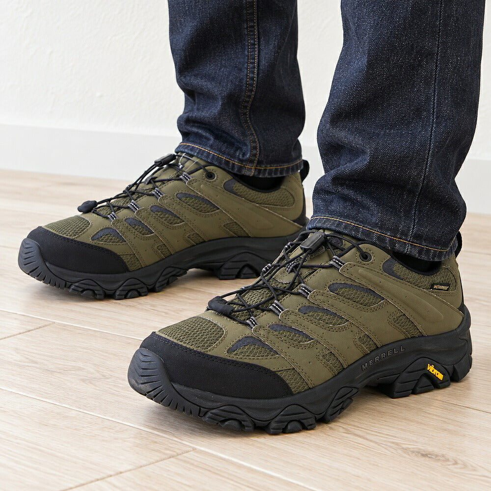 メレルMERRELL（メンズ）モアブ3シンセティックアイスウォータープルーフ(ワイドワイズ)u00005430wローカットカラー（ダークモス）高度防水通気性メッシュアウトドアシューズウォーキングハイキング「靴」