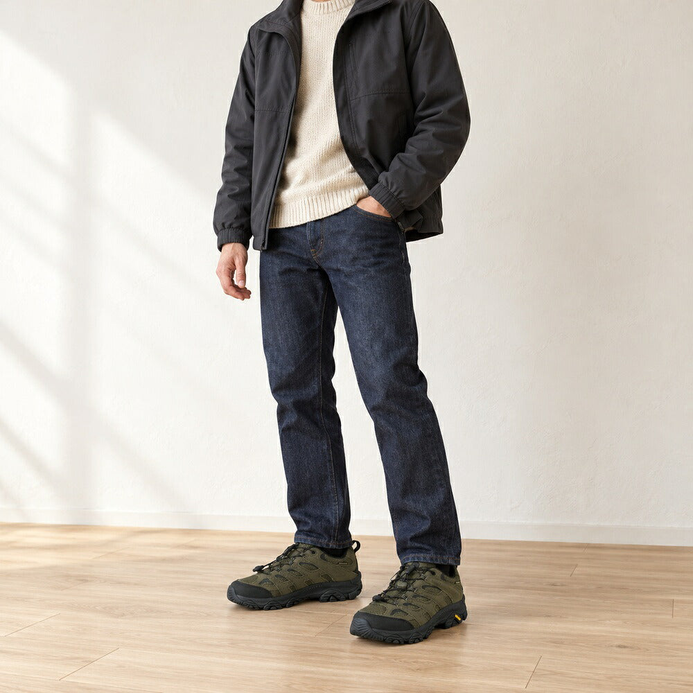 メレルMERRELL（メンズ）モアブ3シンセティックアイスウォータープルーフ(ワイドワイズ)u00005430wローカットカラー（ダークモス）高度防水通気性メッシュアウトドアシューズウォーキングハイキング「靴」