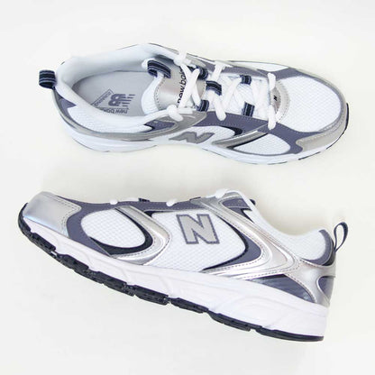 newbalanceニューバランスU4086LRシルバー/ホワイト/ダークグレー（メンズ）スニーカーウォーキングランニングシューズD「靴」