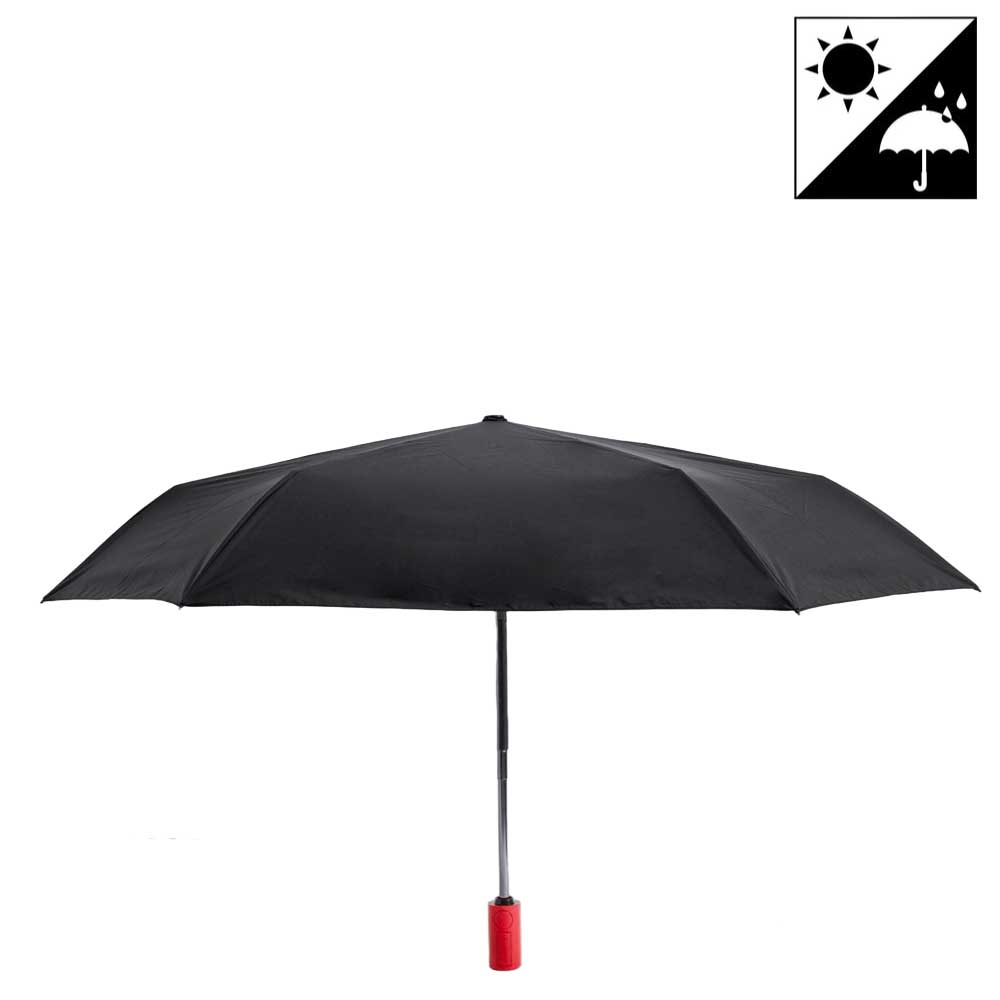 ハンターHUNTERUAU7028UPNオールウェザーオートコンパクトアンブレラ(晴雨兼用傘)50cm（カラー：ブラック・ホワイトウィロー）折りたたみ日傘携帯旅行