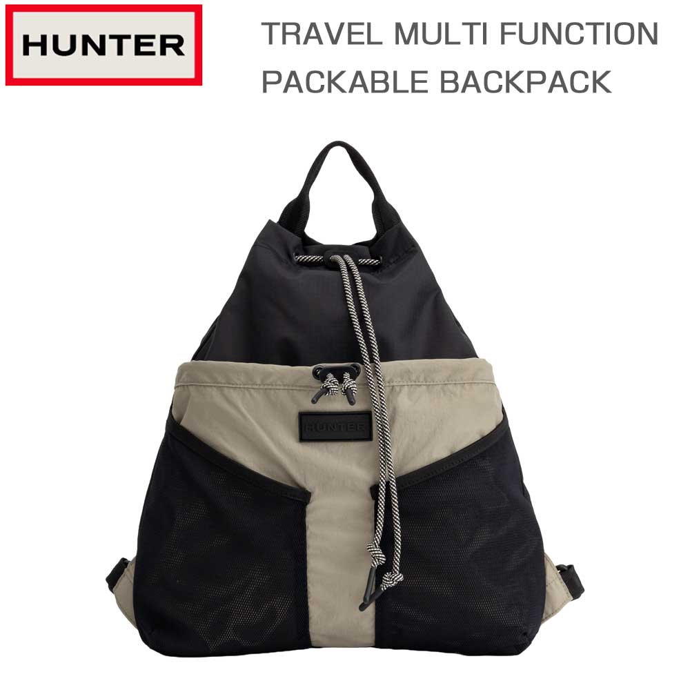 ハンターHUNTERUBB7125NRSBECトラベルマルチファンクションパッカブルバックパック（カラー：ブラック/エナジークレイ）リュックバックパックデイパック