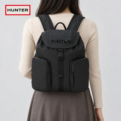 ハンターHUNTERUBB7141RPLオリジナルライトウェイトラバライズドミディバックパックカラー：ブラックリュックデイパック