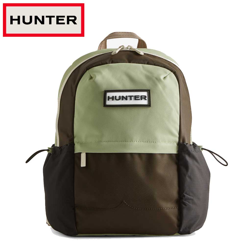 ハンター HUNTER UBB1122ATR LOE パッチワーク バックパック カラー：BLACK/DARK OLIVE/EVERGLADE GREEN リュック デイパック