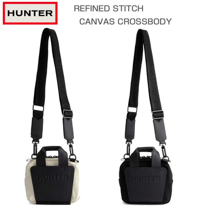 ハンターHUNTERUBX4013CAAリファインドスティッチキャンバスクロスボディ（カラー：ブラック・ナチュラル）ショルダーバッグ