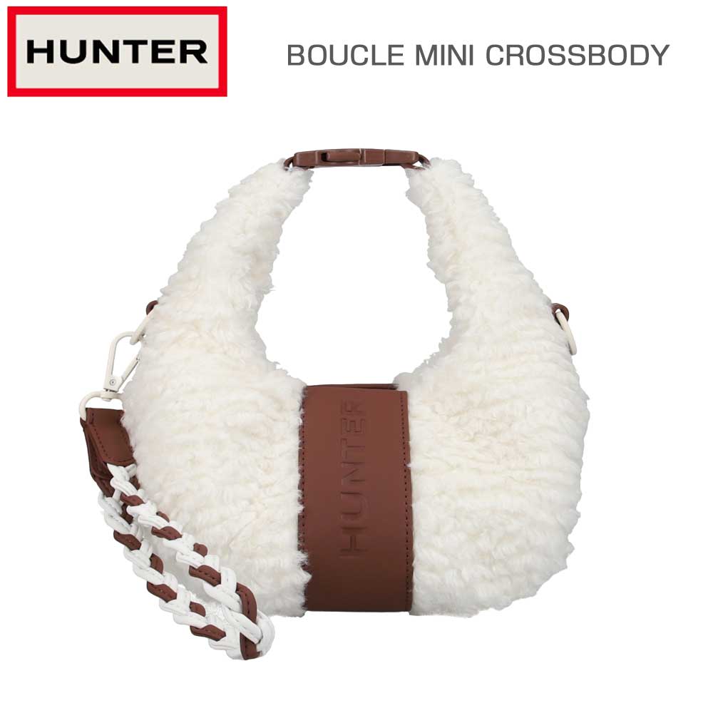 ハンターHUNTERUBX5523PRCNTRブークレミニクロスボディ（カラー：ナチュラル）ショルダーハンドバッグ
