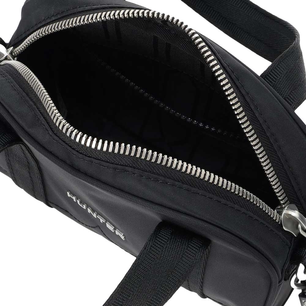 ハンターHUNTERUBX5527NYLBLKプレミアムナイロンタイニーバレルバッグ（カラー：ブラック）ショルダーハンドバッグ
