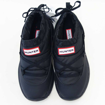 ハンターHUNTERUFF7122WWU（レディース）グリップパフレーススリッポントレーナー：ブラック防水防滑防寒スリッポンブーティ「靴」