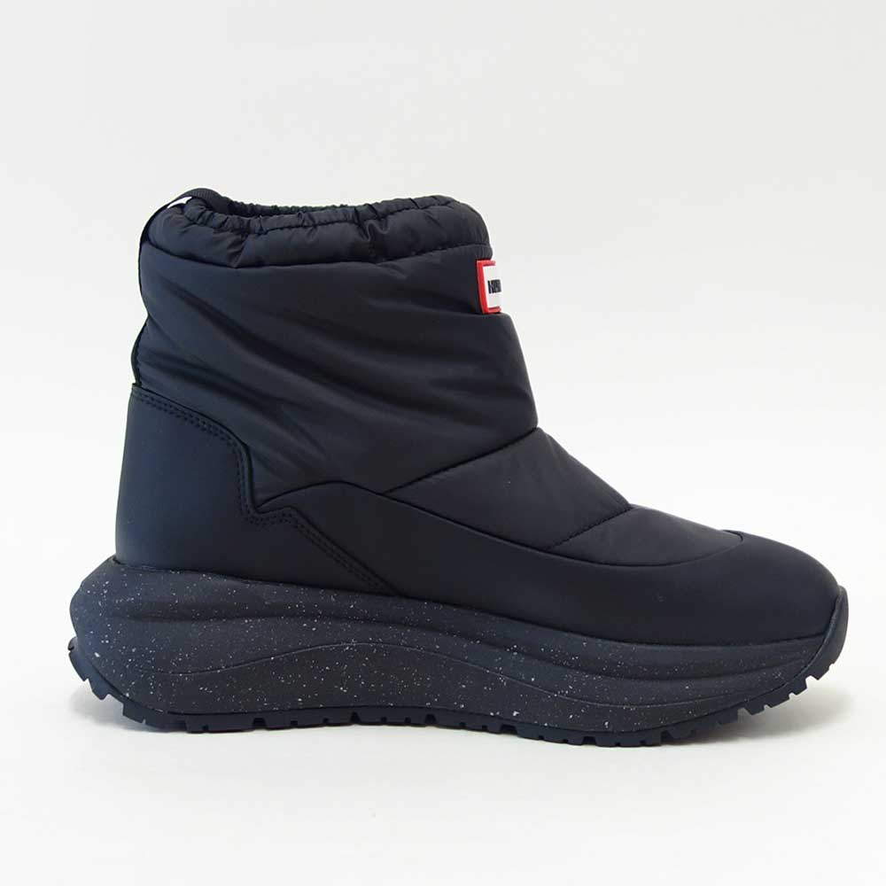 ハンターHUNTERUFS7100NYL（レディース）グリップショートスノーブーツ：ブラック防水防滑防寒スリッポンショートブーツ「靴」