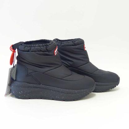 ハンターHUNTERUFS7100NYL（レディース）グリップショートスノーブーツ：ブラック防水防滑防寒スリッポンショートブーツ「靴」