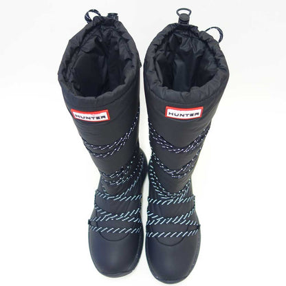 ハンターHUNTERUFT7101NYL（レディース）グリップトールスノーブーツ：ブラック防水防滑防寒スリッポンロングブーツ「靴」