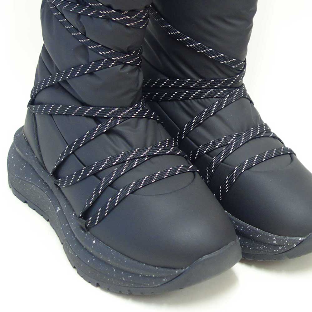 ハンターHUNTERUFT7101NYL（レディース）グリップトールスノーブーツ：ブラック防水防滑防寒スリッポンロングブーツ「靴」