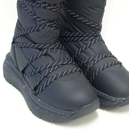 ハンターHUNTERUFT7101NYL（レディース）グリップトールスノーブーツ：ブラック防水防滑防寒スリッポンロングブーツ「靴」