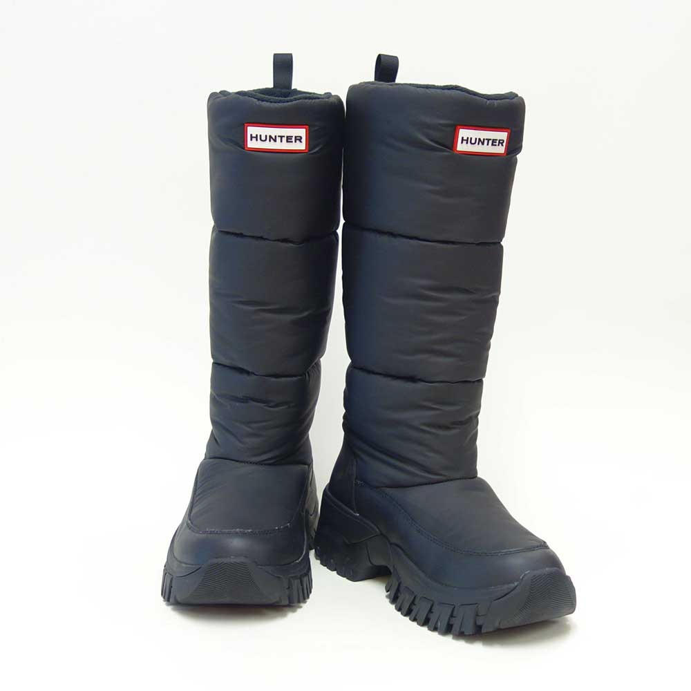 ハンターHUNTERUFT7120NYL（レディース）イントレピッドワンダラートールスノーブーツ：ブラック防水防寒スリッポンロングブーツ「靴」