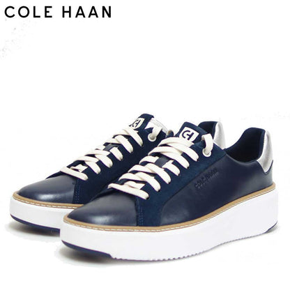 コールハーン COLE HAAN グランドプロ クラウドフィールトップスピン スニーカー w22715 ネイビー （レディース） 天然皮革 ローカット スニーカー ウォーキング 「靴」