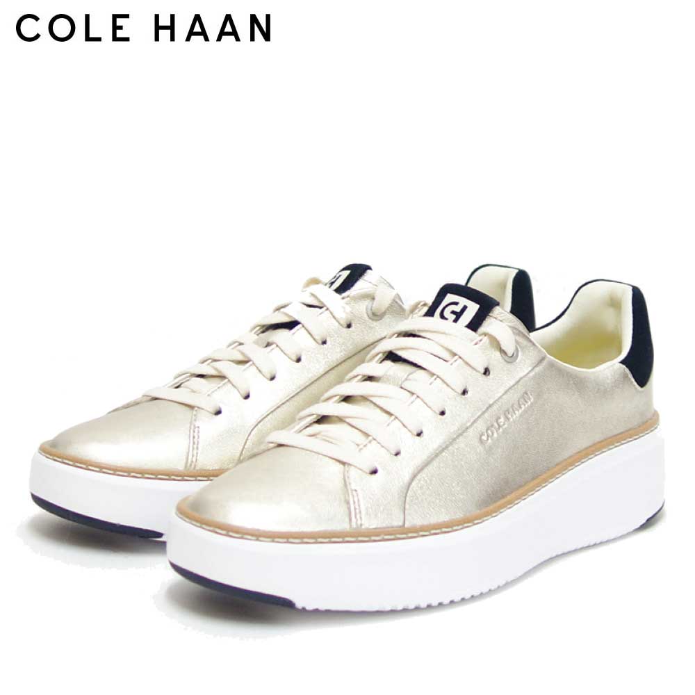 コールハーン COLE HAAN グランドプロ クラウドフィールトップスピン スニーカー w22716 ゴールド （レディース） 天然皮革 ローカット スニーカー ウォーキング 「靴」