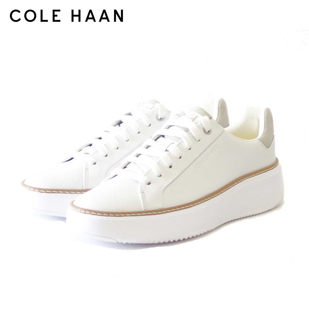 コールハーン COLE HAAN グランドプロ トップスピン スニーカー w24775 ホワイト/ ダヴ （レディース） 天然皮革 ローカット スニーカー ウォーキング レザー レースアップ 本革  軽量「靴」