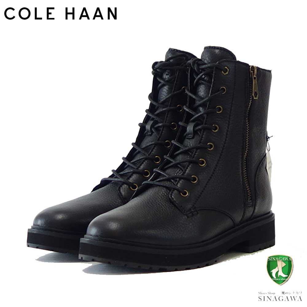 コールハーン COLE HAAN グリニッジ レースアップ ブーティー ブラック W26376 （レディース） 天然皮革 ウォータープルーフ ショート レースアップ ブーツ  「靴」