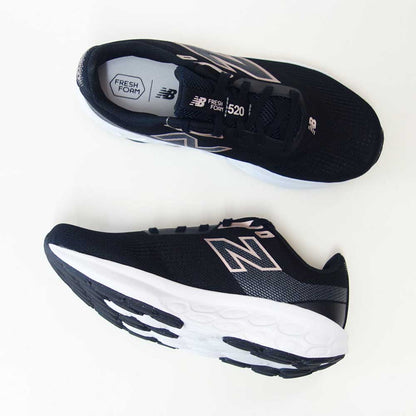 ニューバランスnewbalanceFreshFoam520v9ブラック/ホワイトw520lk9（レディース）スニーカーウォーキングジョギングEE2E軽量「靴」