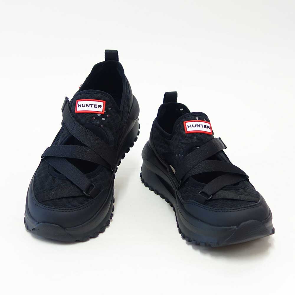 ハンターHUNTERWFF3123MSH（レディース）レディーストラベルフローメリージェーントレーナー（カラー：ブラック）コンフォートシューズストレッチ「靴」