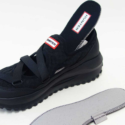 ハンターHUNTERWFF3123MSH（レディース）レディーストラベルフローメリージェーントレーナー（カラー：ブラック）コンフォートシューズストレッチ「靴」