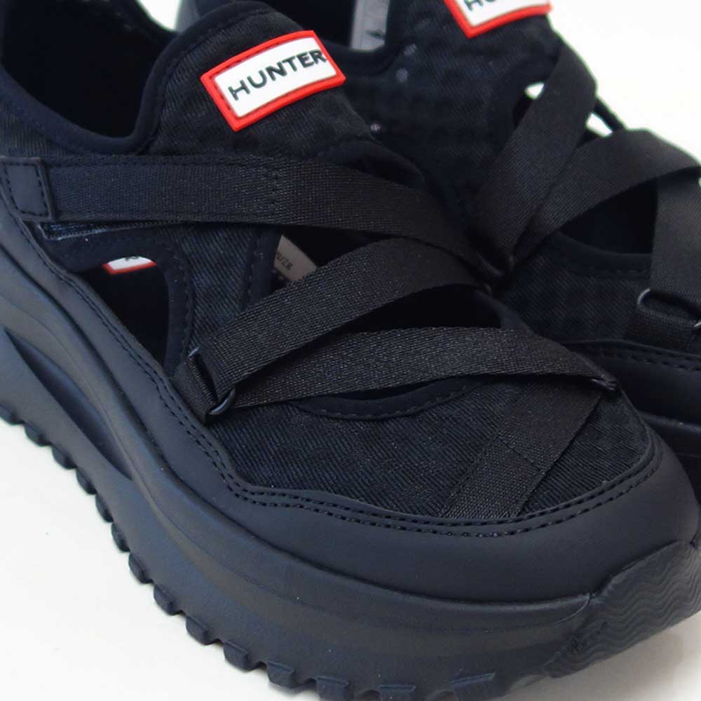 ハンターHUNTERWFF3123MSH（レディース）レディーストラベルフローメリージェーントレーナー（カラー：ブラック）コンフォートシューズストレッチ「靴」