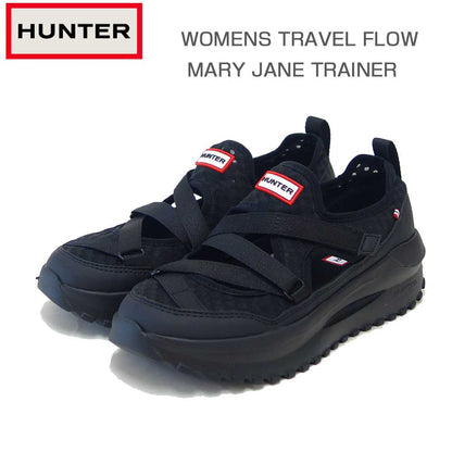 ハンターHUNTERWFF3123MSH（レディース）レディーストラベルフローメリージェーントレーナー（カラー：ブラック）コンフォートシューズストレッチ「靴」