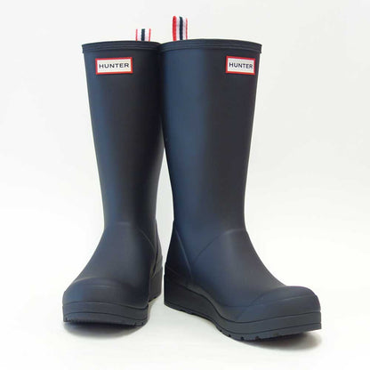 ハンターHUNTERWFT2007RMA（レディース）オリジナルプレイトールブーツ：ブラック防水スリッポンロングブーツ「靴」