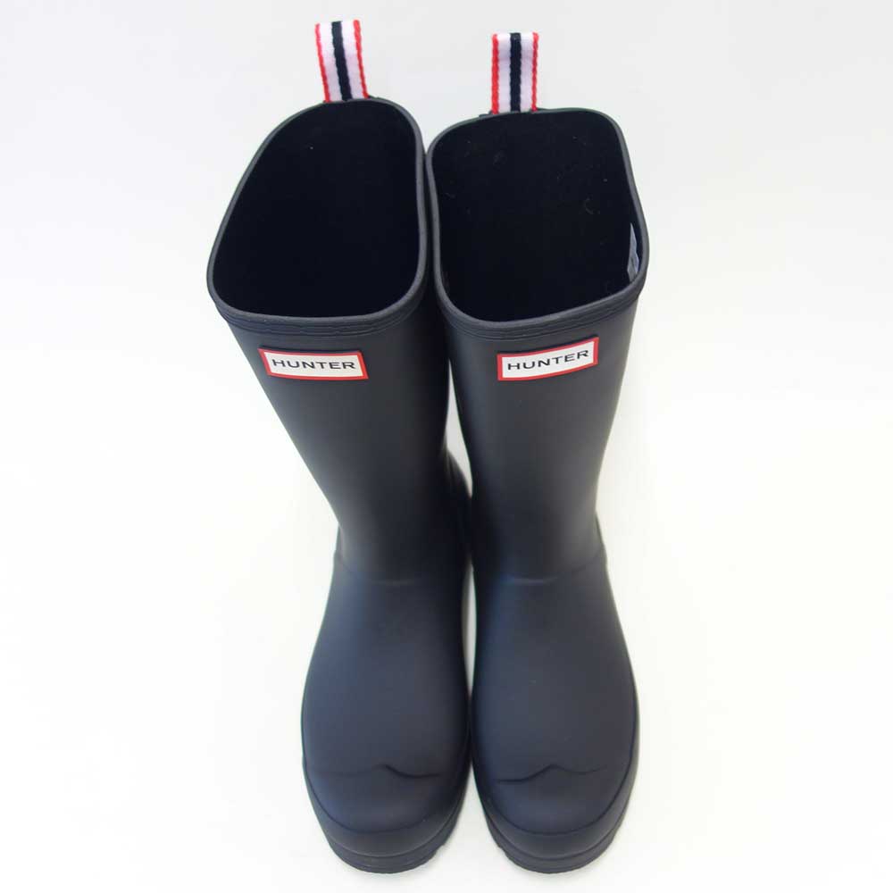 ハンターHUNTERWFT2007RMA（レディース）オリジナルプレイトールブーツ：ブラック防水スリッポンロングブーツ「靴」