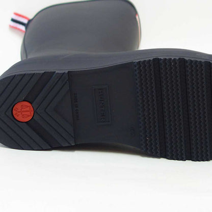 ハンターHUNTERWFT2007RMA（レディース）オリジナルプレイトールブーツ：ブラック防水スリッポンロングブーツ「靴」