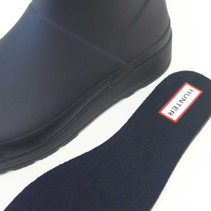 ハンターHUNTERWFT2007RMA（レディース）オリジナルプレイトールブーツ：ブラック防水スリッポンロングブーツ「靴」