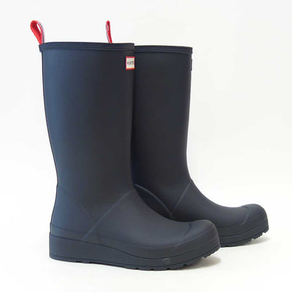 ハンターHUNTERWFT2007RMA（レディース）オリジナルプレイトールブーツ：ブラック防水スリッポンロングブーツ「靴」