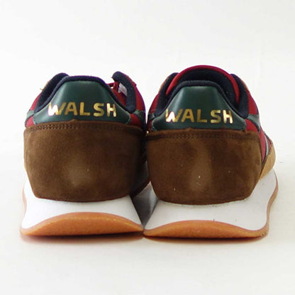 WALSH ウォルシュ WHW 10010（ユニセックス） WHIRL WIND カラー：BURG/BRN（英国製） スエードレザーのランニングスニーカー  「靴」